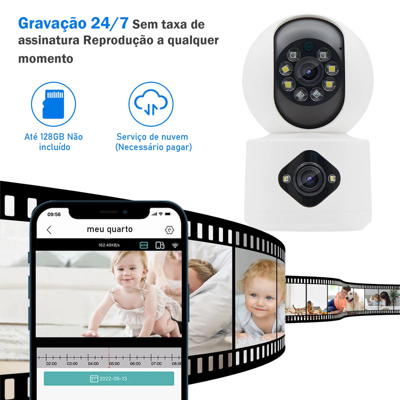 Câmera de Monitoramento Interno COIBEU com Tecnologia de Dupla Câmera