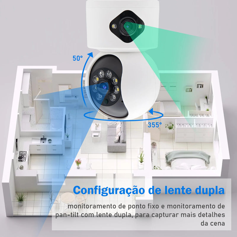 Câmera de Monitoramento Interno COIBEU com Tecnologia de Dupla Câmera