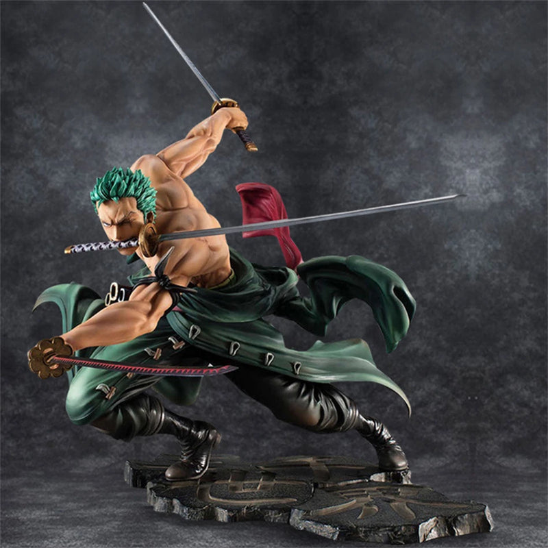 Hot One Piece 10cm Anime Figure GK Roronoa Zoro Three-blade Sa-maximum Manga Anime Statue Action Figure Collection Model Kid Toy