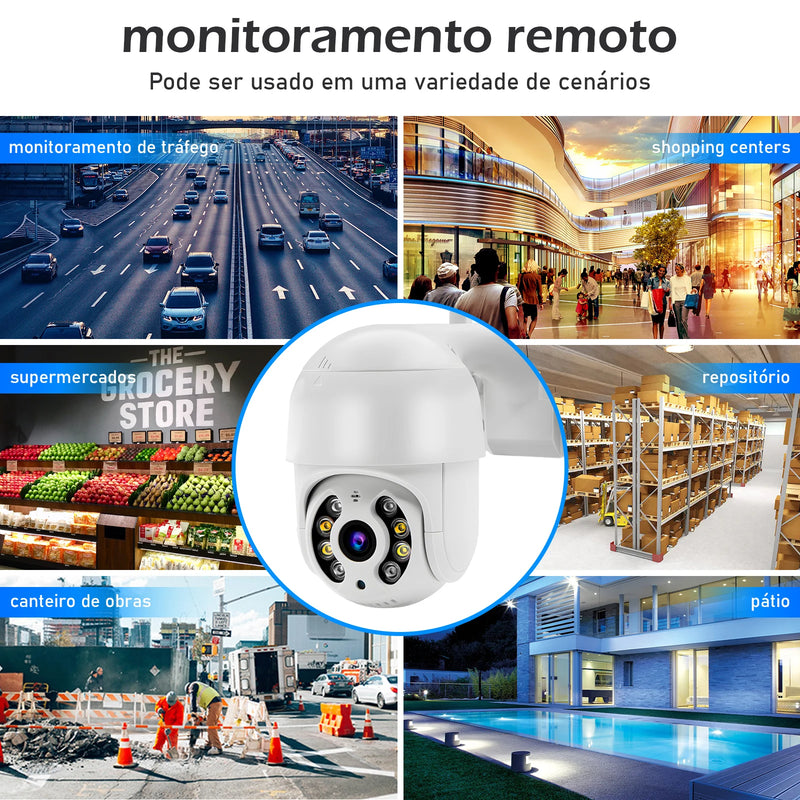 Câmera de Segurança WiFi Full HD Icsee - Monitoramento Externo com Visão Noturna e à Prova d'Água