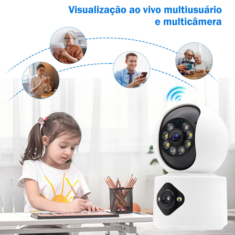 Câmera de Monitoramento Interno COIBEU com Tecnologia de Dupla Câmera