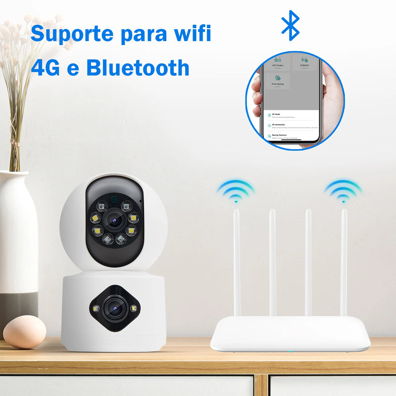 Câmera de Monitoramento Interno COIBEU com Tecnologia de Dupla Câmera